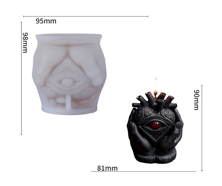 DIY Mystic Eye Scented Candle 3D Dark Hand-Held Eye Shape Decorative Ornament Silicone Mold