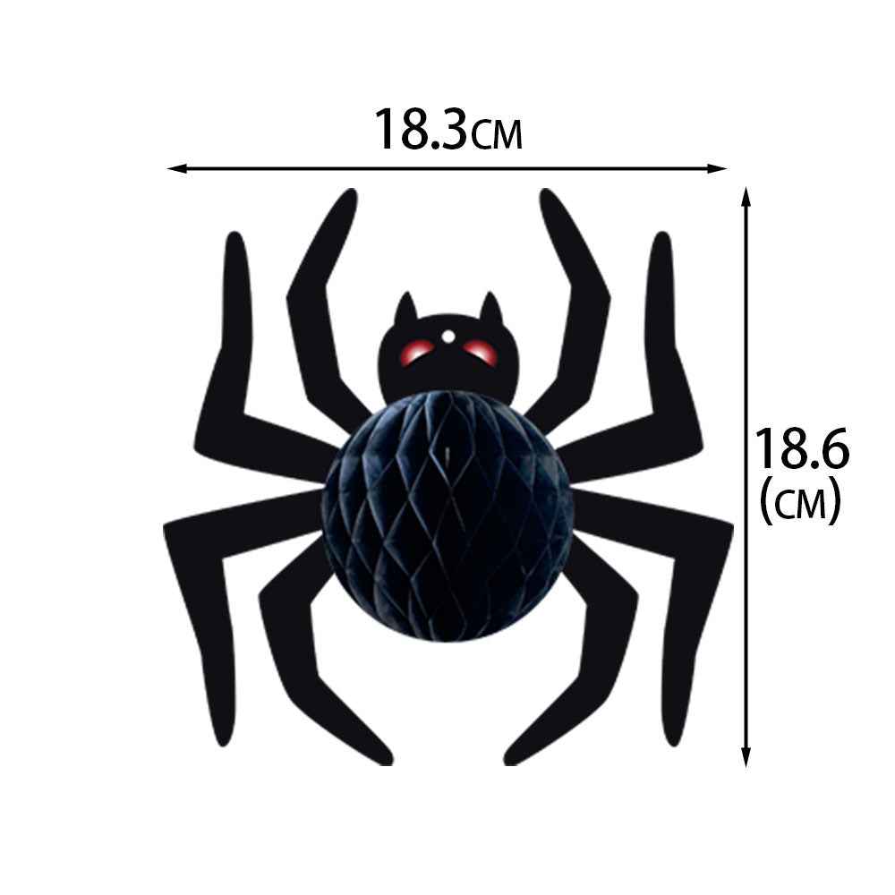 Halloween Decoration Honeycomb Ball Hanging Ornament Halloween Party Decoration Pumpkin Spider 3D Honeycomb