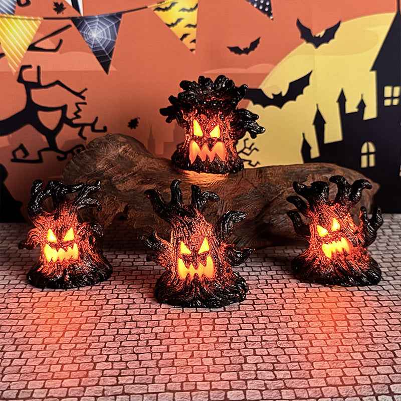 Creative Halloween Resin Tree Spirit LED Ornament Light