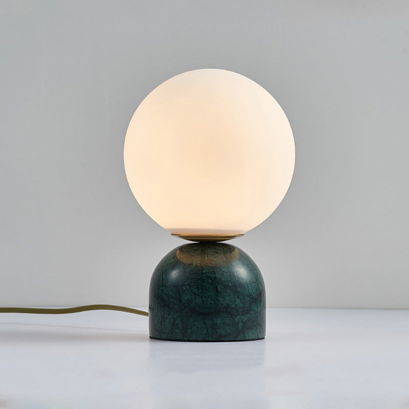 Creative Minimalist Table Lamp With Marble Base And Brass Hardware