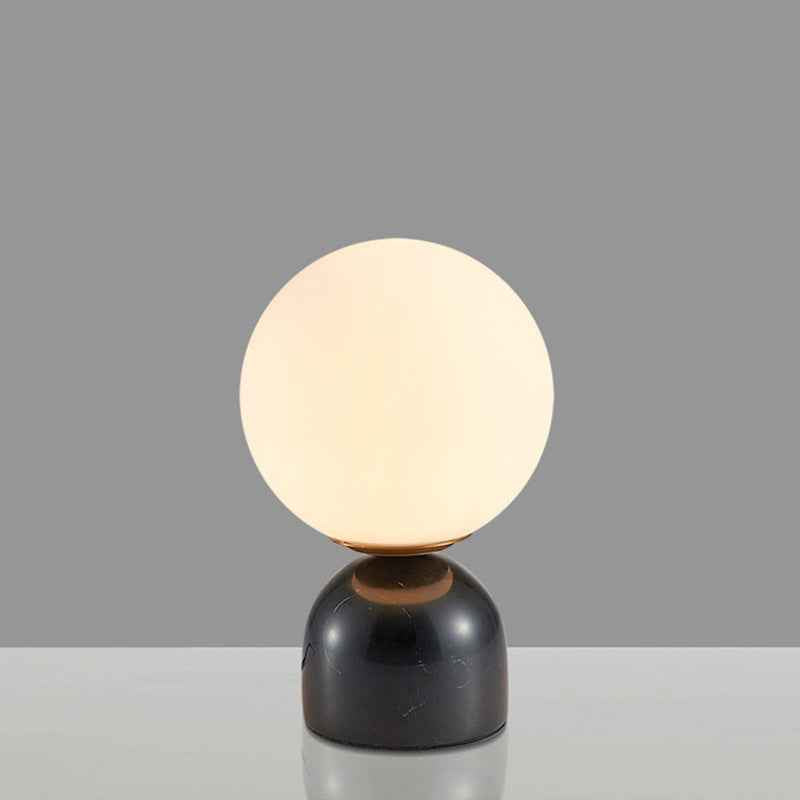 Creative Minimalist Table Lamp With Marble Base And Brass Hardware
