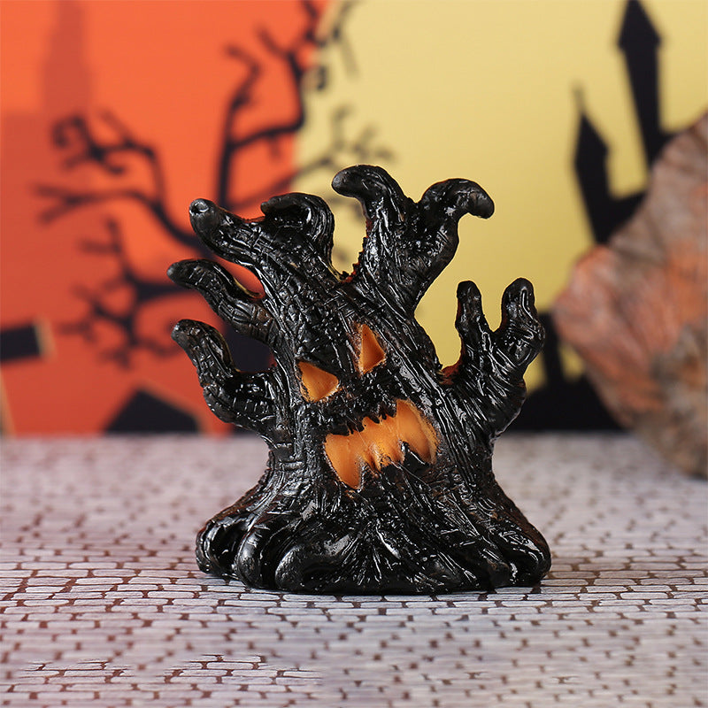Creative Halloween Resin Tree Spirit LED Ornament Light