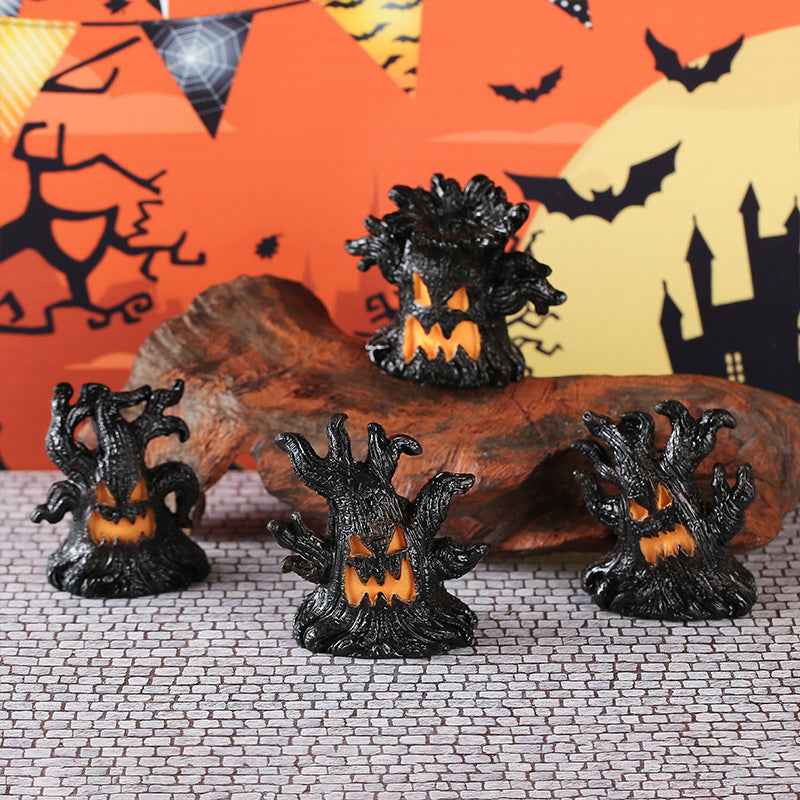 Creative Halloween Resin Tree Spirit LED Ornament Light