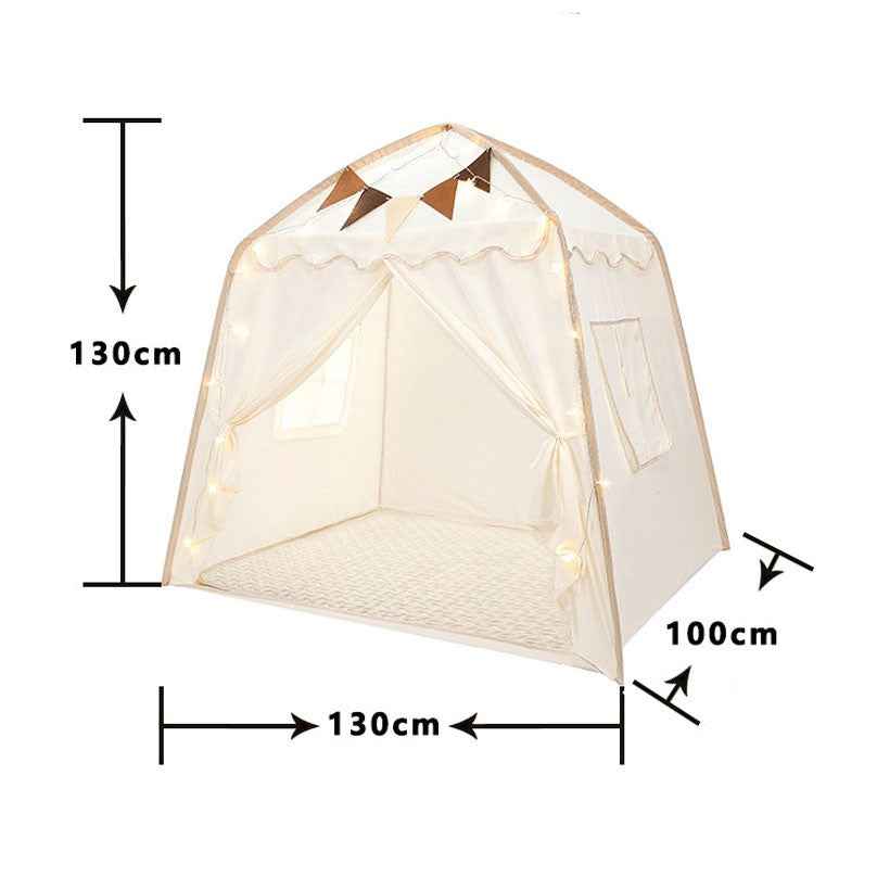 Large Kids Play Tent W Flags Star Lights Portable Teepee In Outdoor Dome Tent