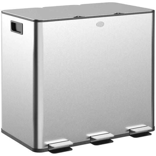 Organize Your Space with the Ultimate Triple Kitchen Pedal Bin