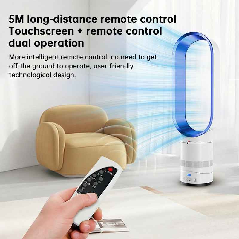 2025 New 16" Bladeless Tower Fan with Remote, Quiet Floor Fan for Home
