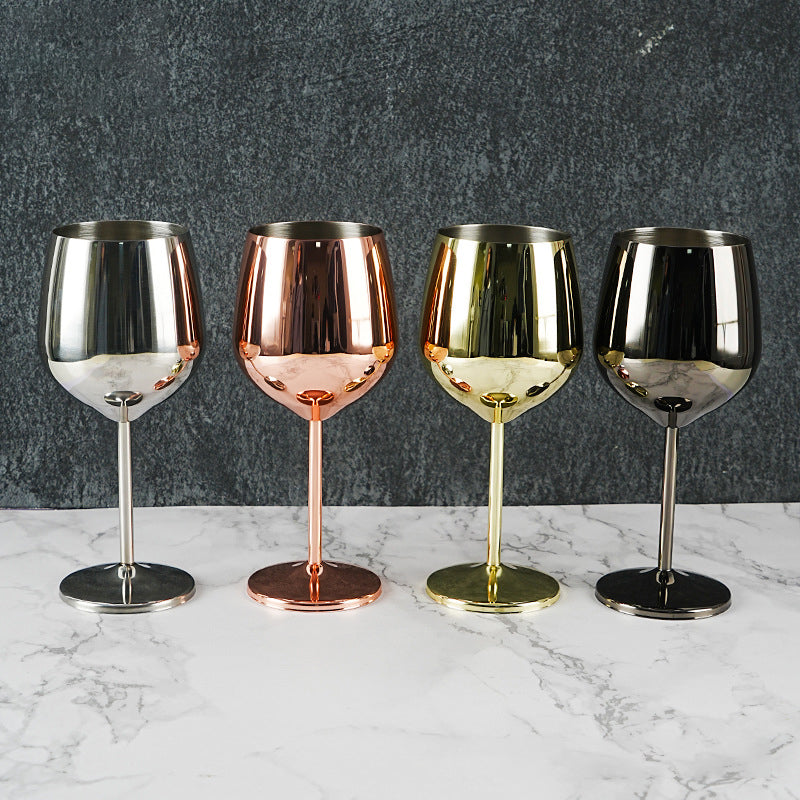 Stainless Steel Red Wine Glass Tall Champagne Cup 500ML