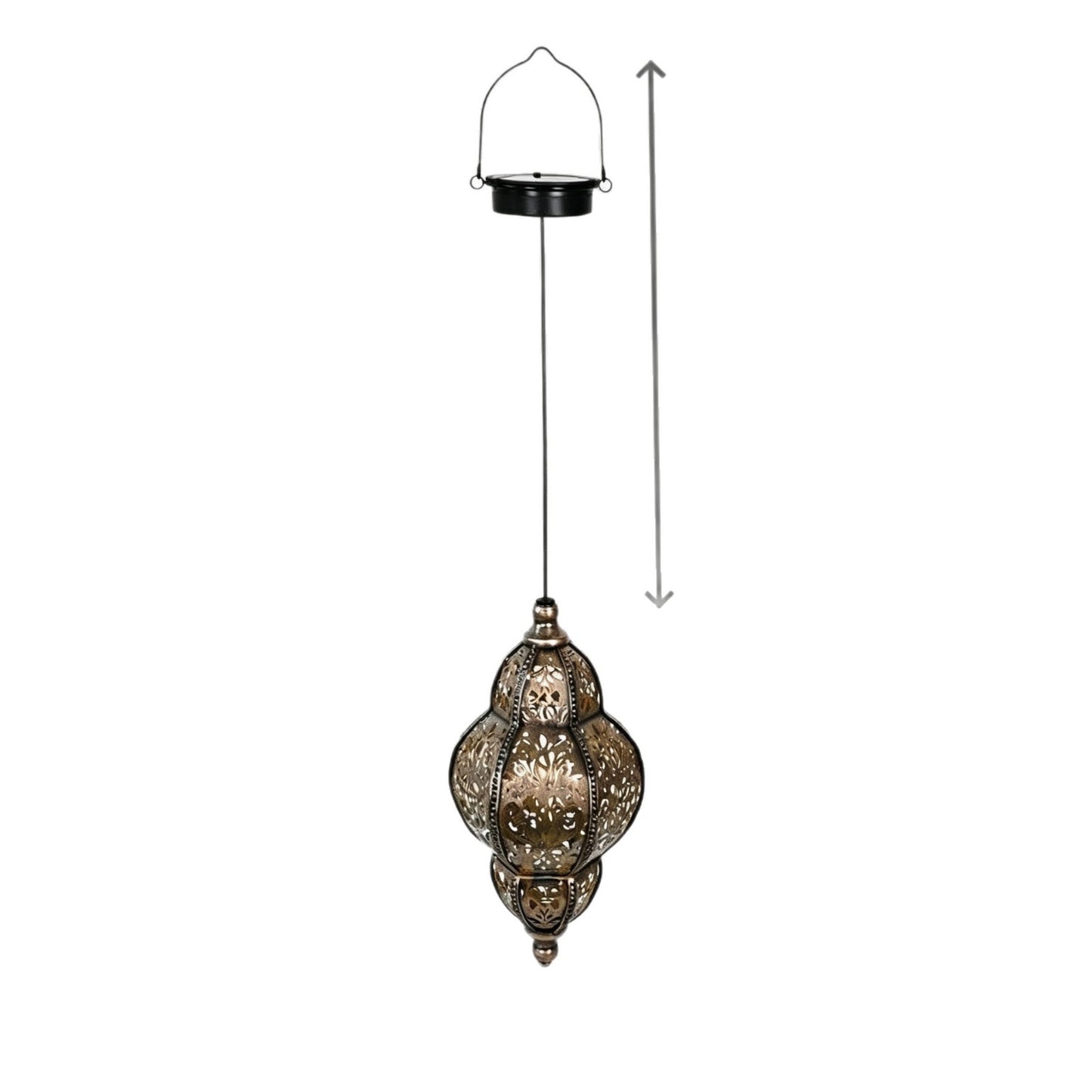 Solar iron hollow projection lamp