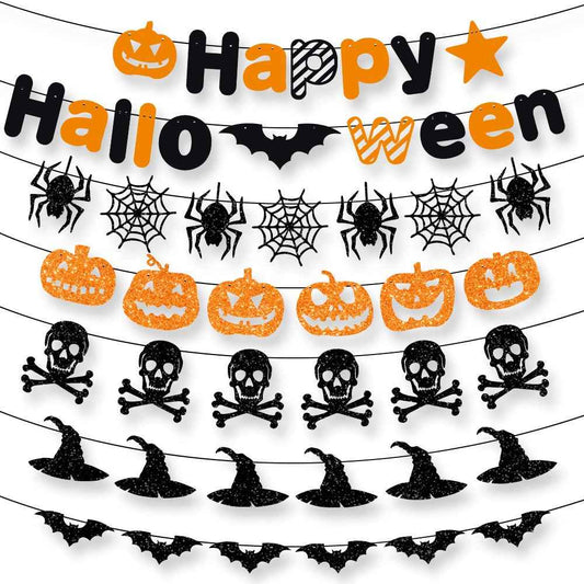 New Halloween Festival Party Decoration Banner, Ghost Festival Happy Halloween Banner