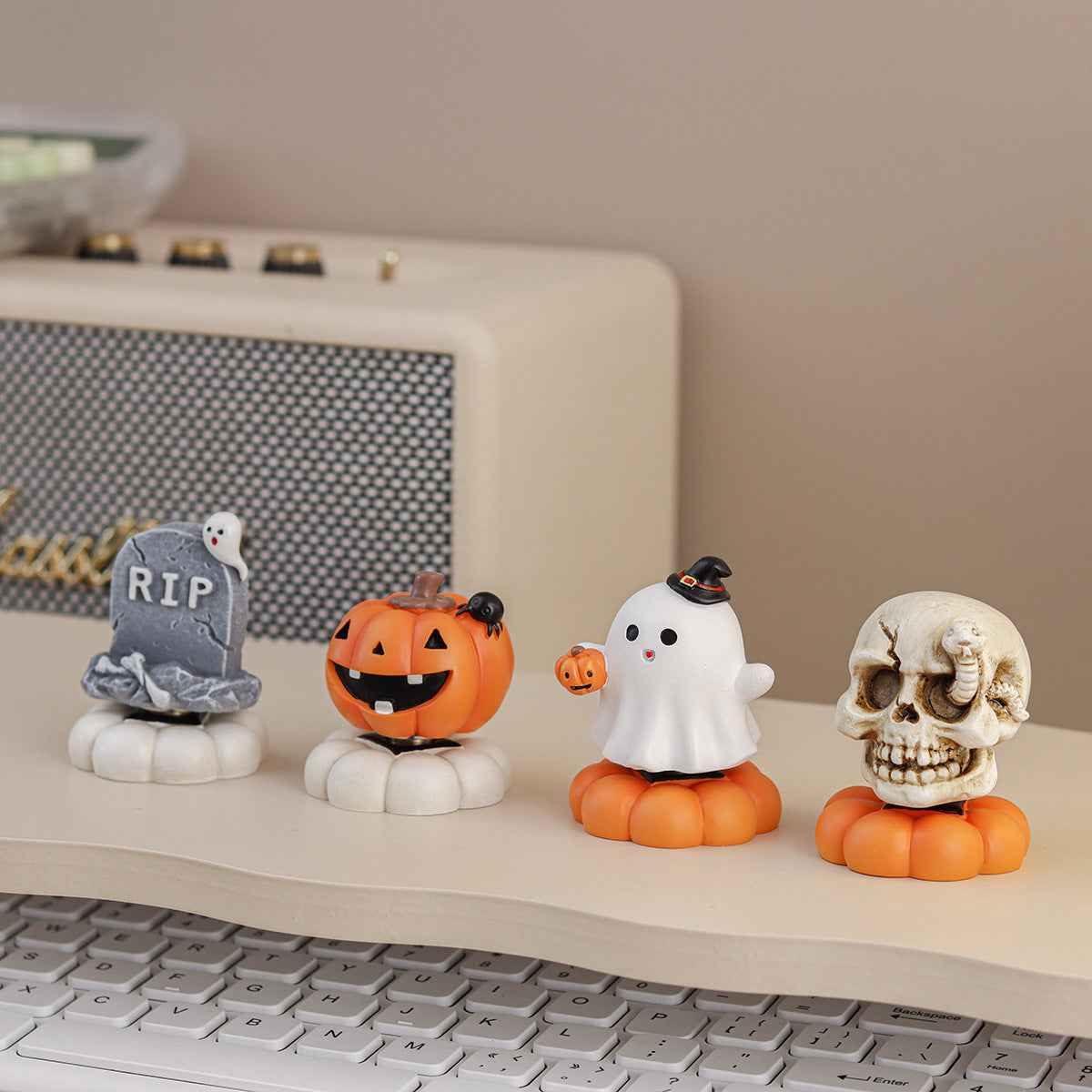 Halloween Decoration Pumpkin Sprite Resin Ornament Festival Craft Decor Item