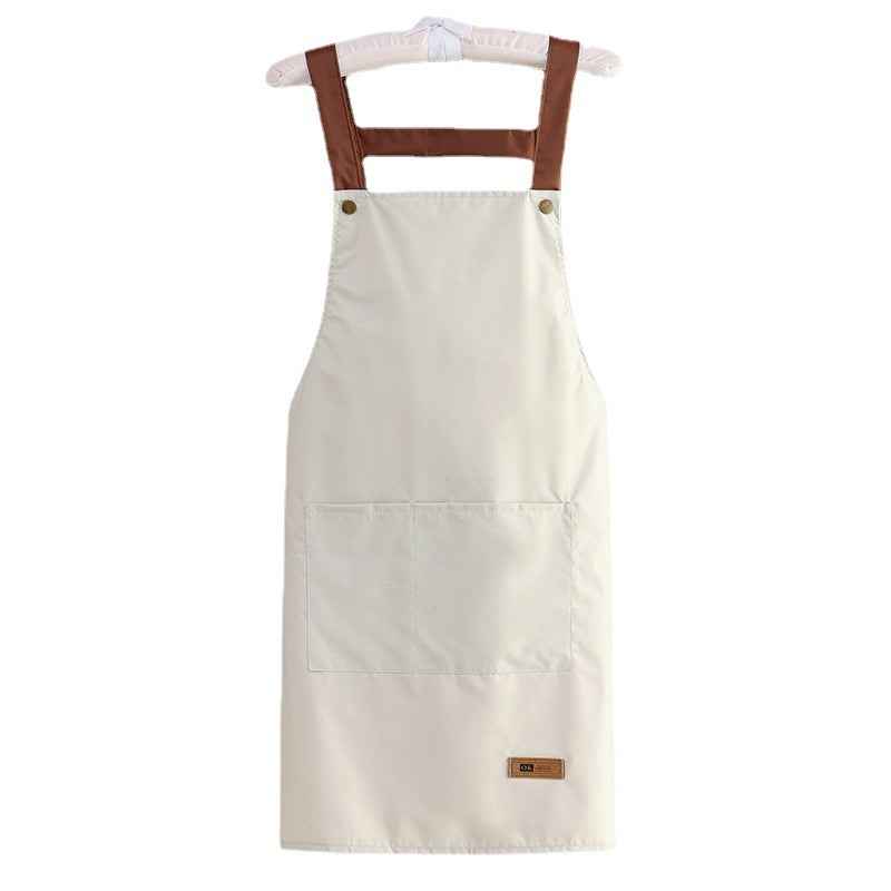 Waterproof Fabric Waist Apron For Kitchen With Oil Proof H Strap Design
