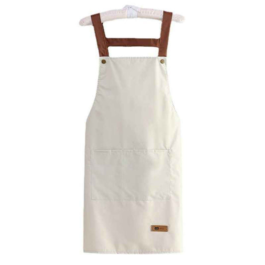 Waterproof Fabric Waist Apron For Kitchen With Oil Proof H Strap Design