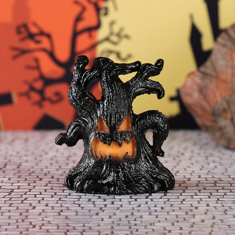 Creative Halloween Resin Tree Spirit LED Ornament Light