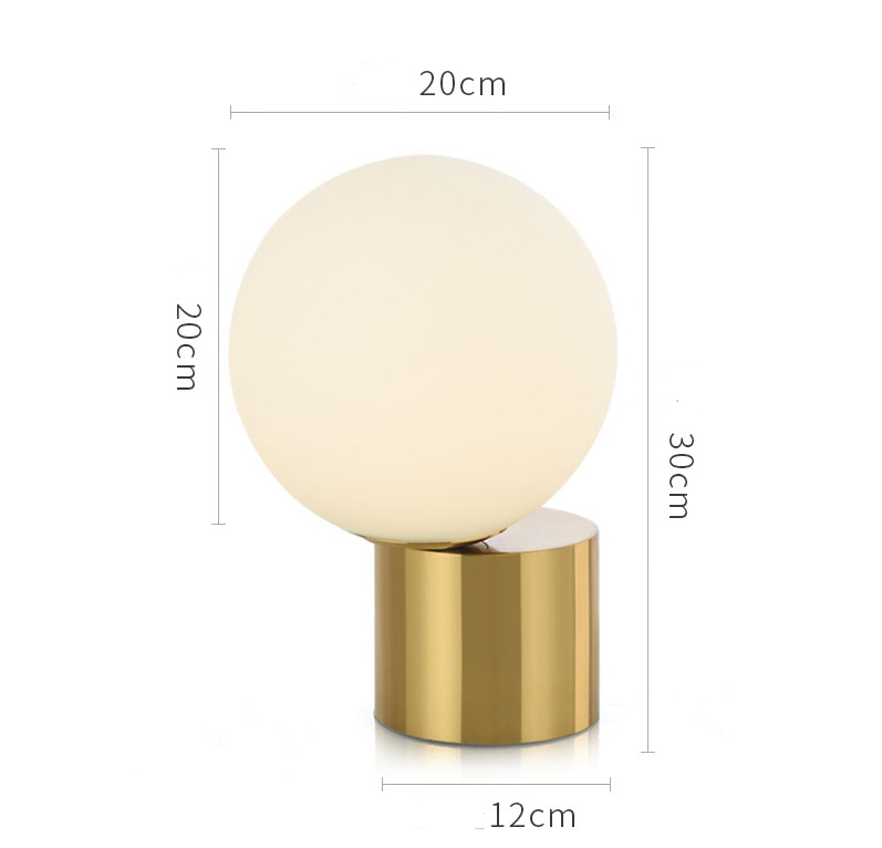 Creative Minimalist Table Lamp With Marble Base And Brass Hardware