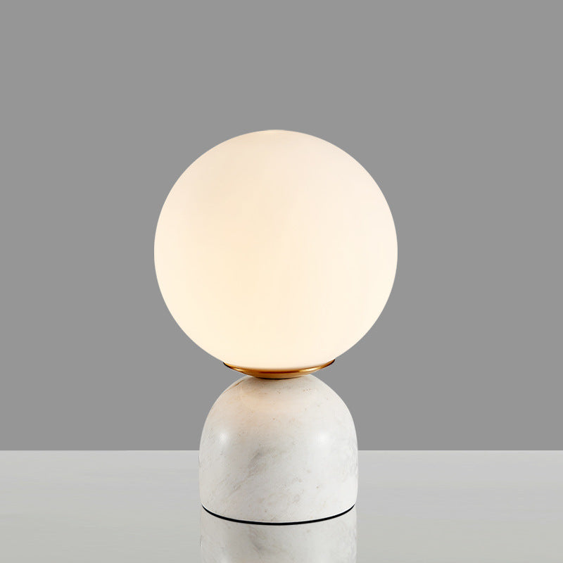 Creative Minimalist Table Lamp With Marble Base And Brass Hardware
