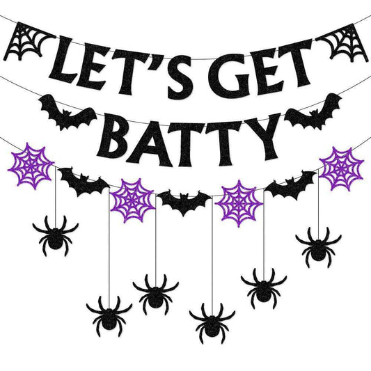 Halloween Decoration Bat Banner Spider Streamer Halloween Hanging Decorations for Party Decoration