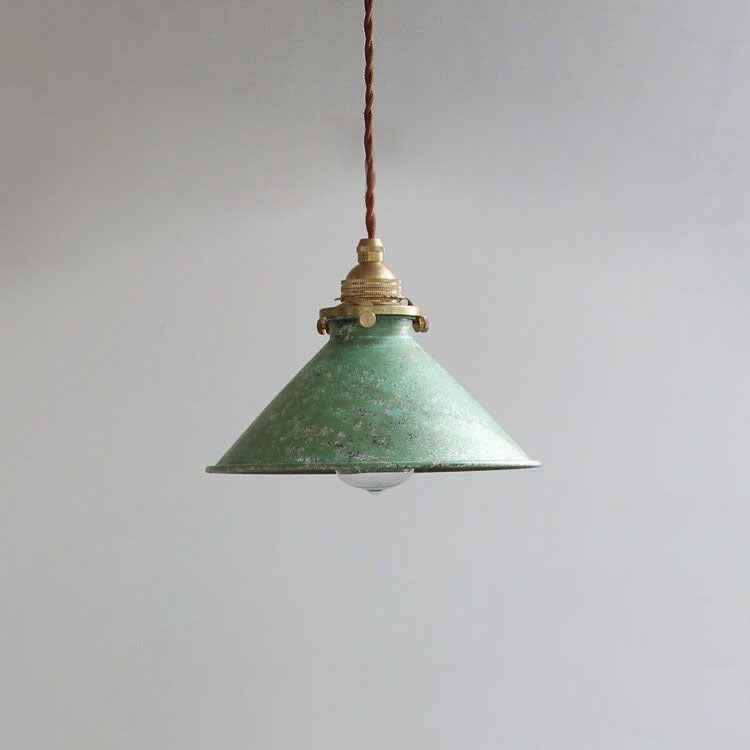 Rustic Iron Rust Pendant Light for Restaurant, Nordic Countryside Retro Cafe