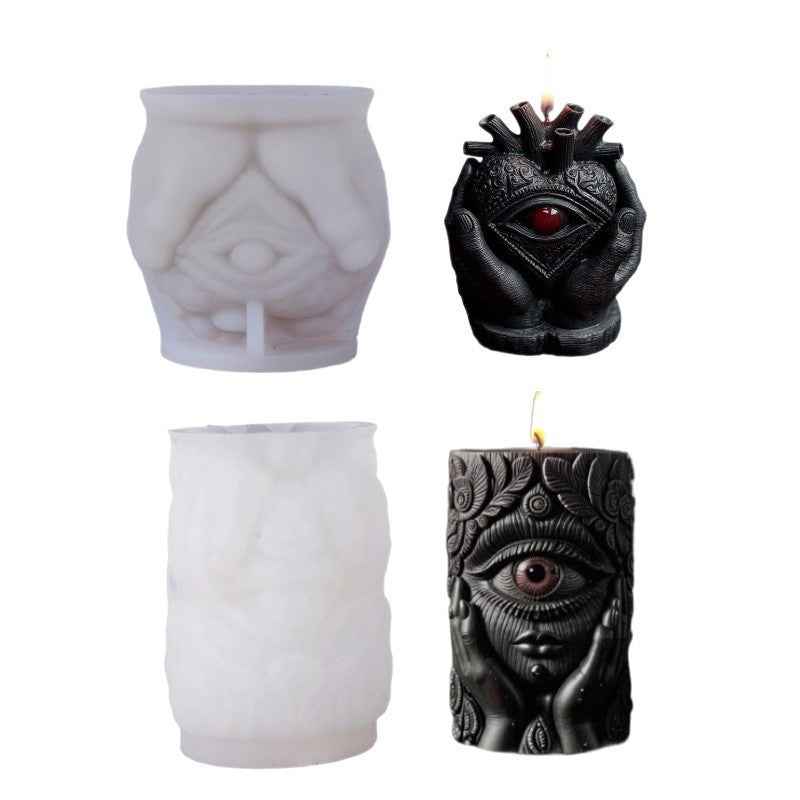 DIY Mystic Eye Scented Candle 3D Dark Hand-Held Eye Shape Decorative Ornament Silicone Mold