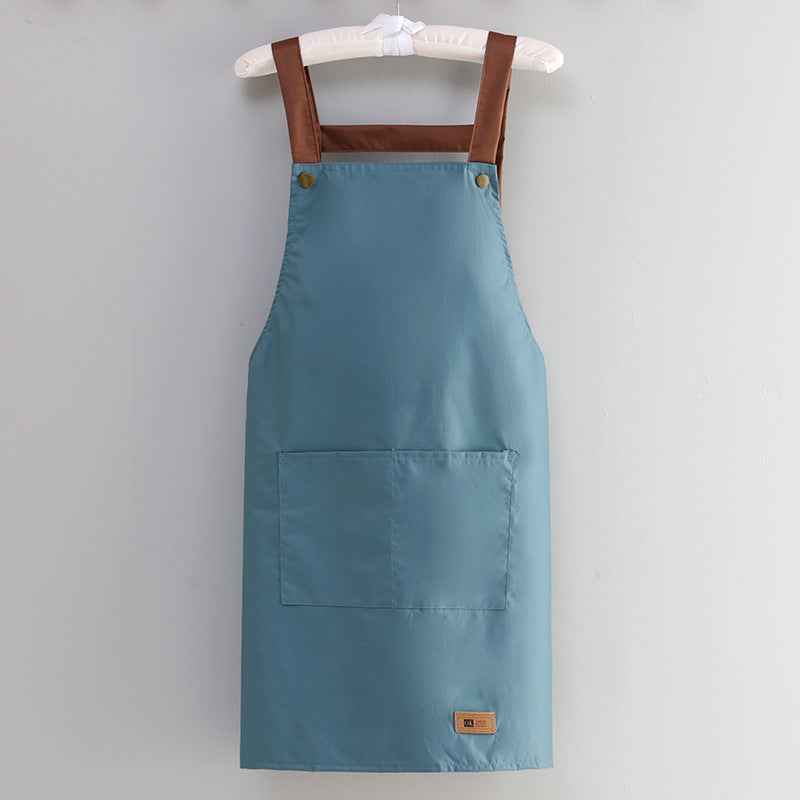Waterproof Fabric Waist Apron For Kitchen With Oil Proof H Strap Design