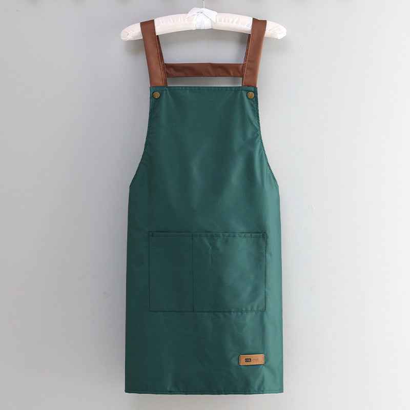 Waterproof Fabric Waist Apron For Kitchen With Oil Proof H Strap Design