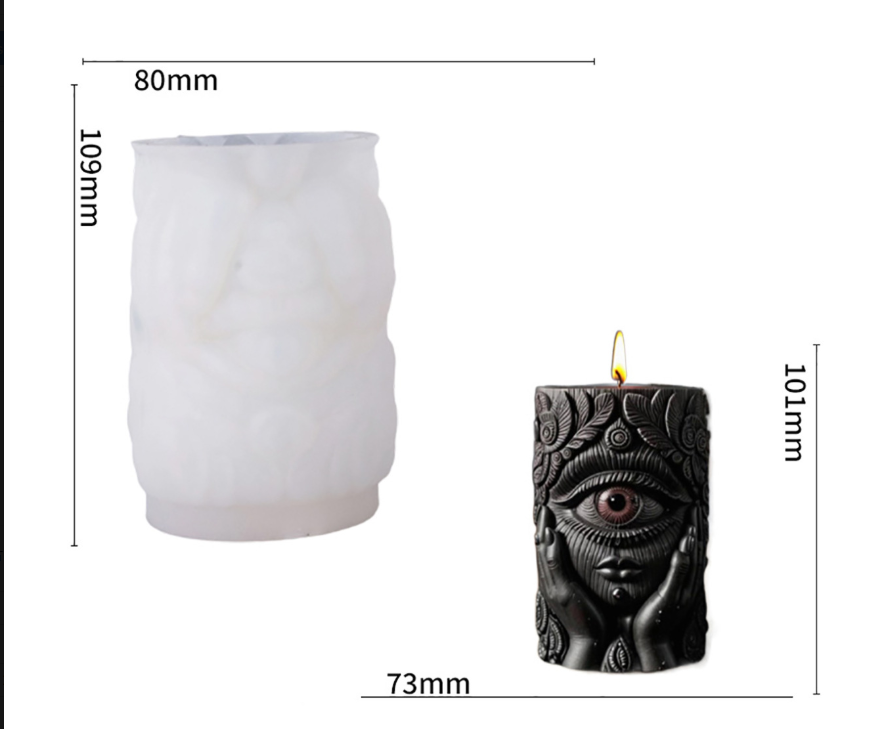 DIY Mystic Eye Scented Candle 3D Dark Hand-Held Eye Shape Decorative Ornament Silicone Mold