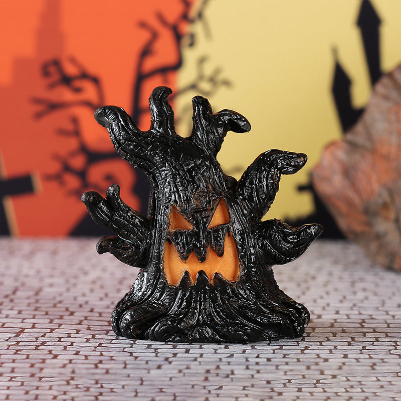 Creative Halloween Resin Tree Spirit LED Ornament Light