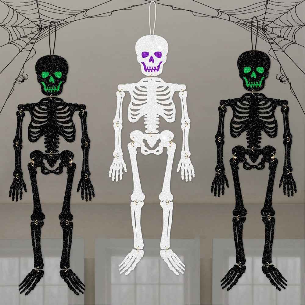 Halloween Party Decorations Flashing Skull Halloween Hanging Ornament Ghost Festival Haunted House Decoration Supplies