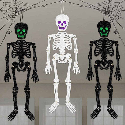 Halloween Party Decorations Flashing Skull Halloween Hanging Ornament Ghost Festival Haunted House Decoration Supplies