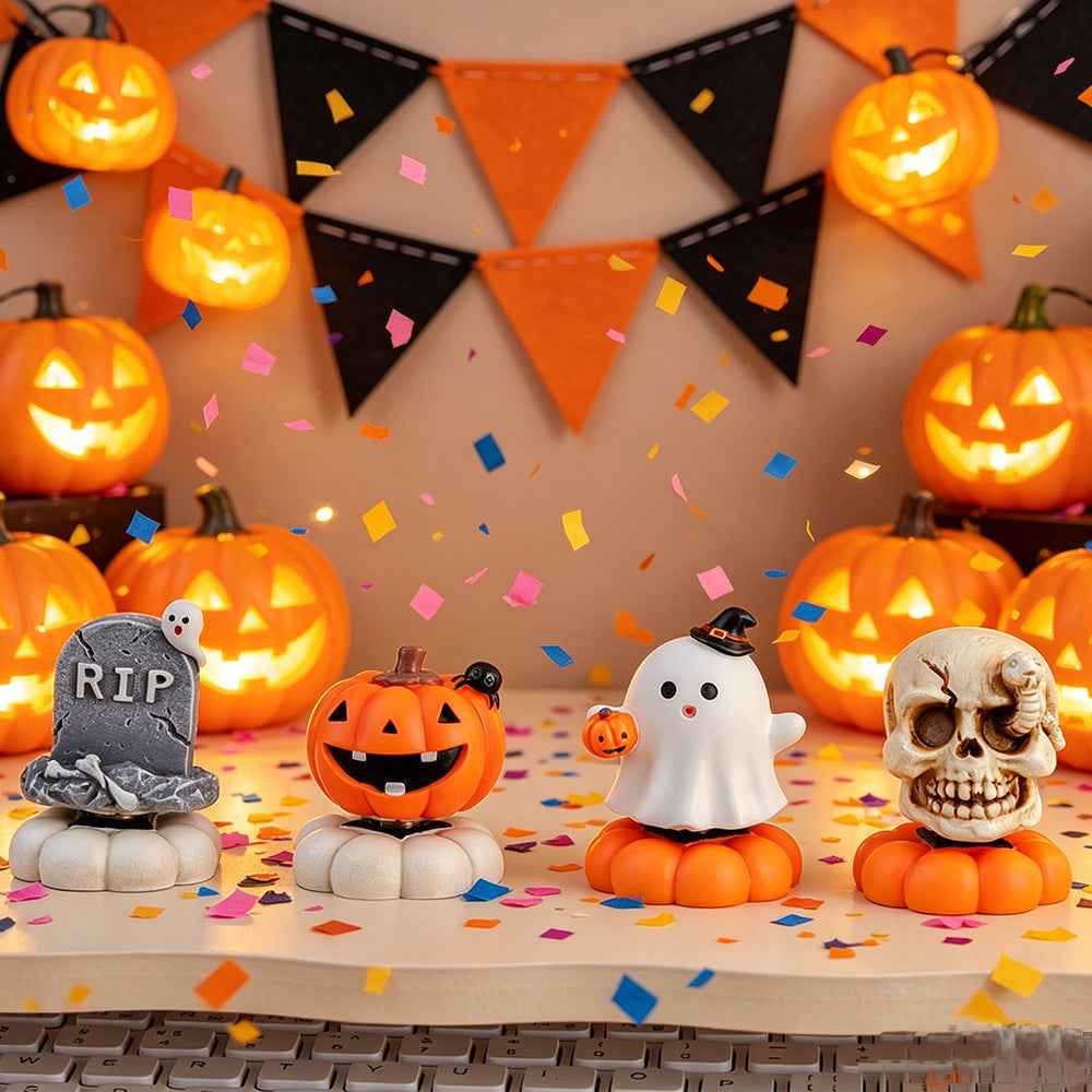 Halloween Decoration Pumpkin Sprite Resin Ornament Festival Craft Decor Item