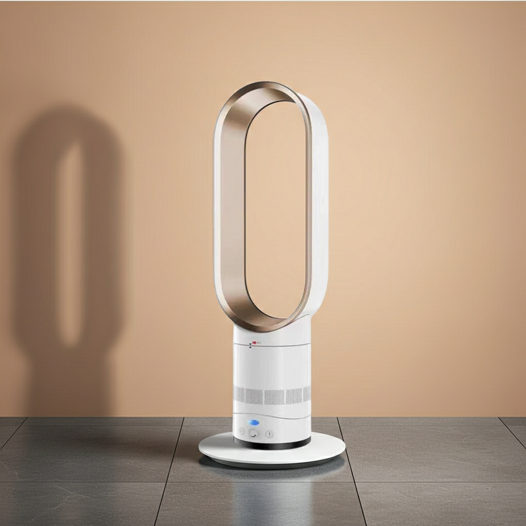 2025 New 16" Bladeless Tower Fan with Remote, Quiet Floor Fan for Home