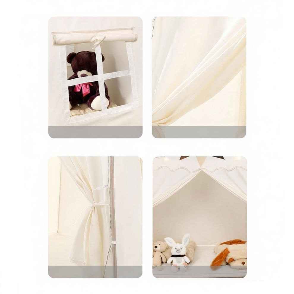 Large Kids Play Tent W Flags Star Lights Portable Teepee In Outdoor Dome Tent