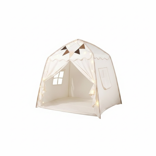 Large Kids Play Tent W Flags Star Lights Portable Teepee In Outdoor Dome Tent